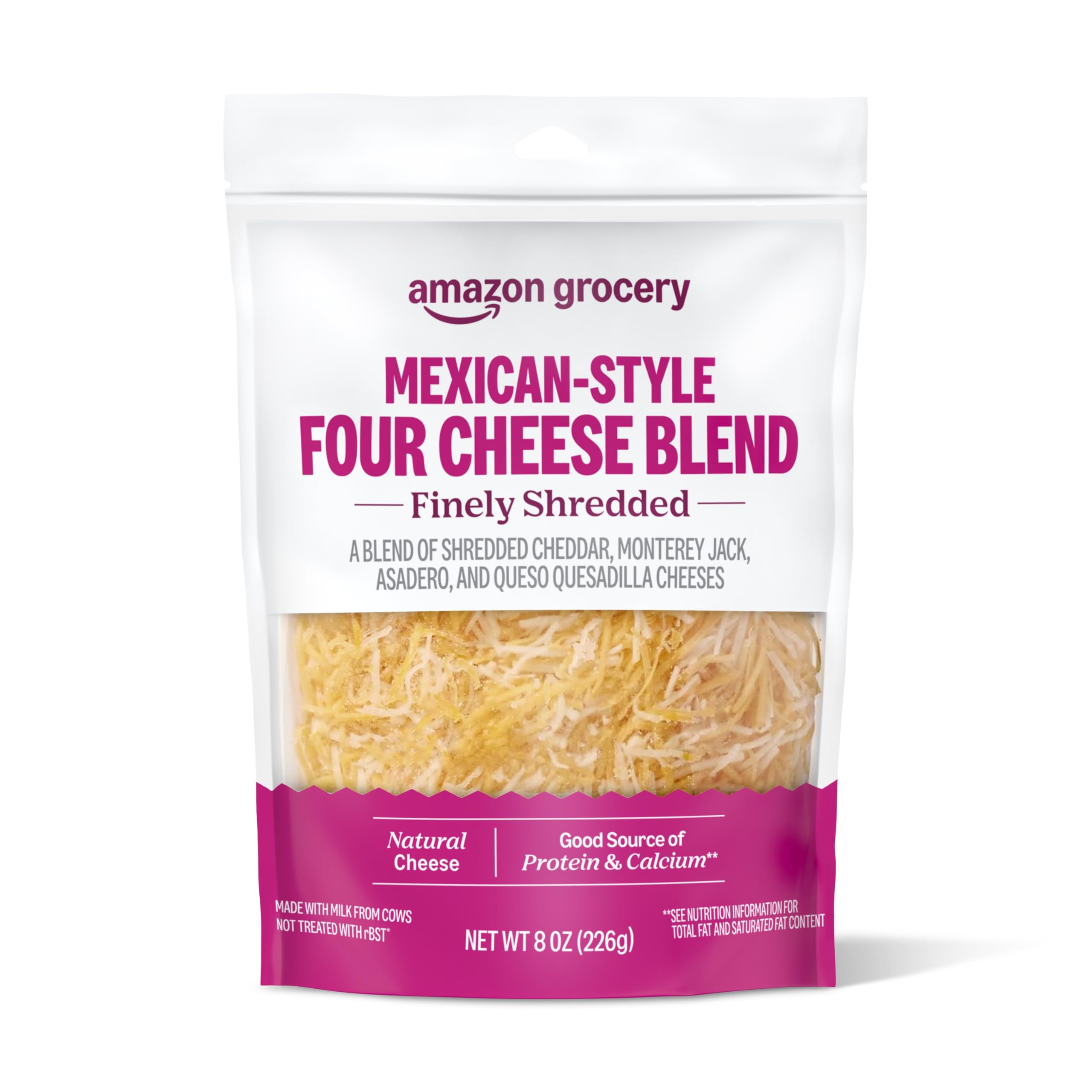 Amazon Grocery Mexican-Style Four Cheese Blend 8 Oz Previously Happy Belly Packaging May Vary