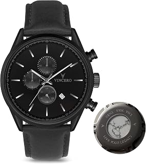 Vincero Luxus Chrono S Herren Armbanduhr - 43mm Chronograph Uhr - Japanisches Quarz Uhrwerk