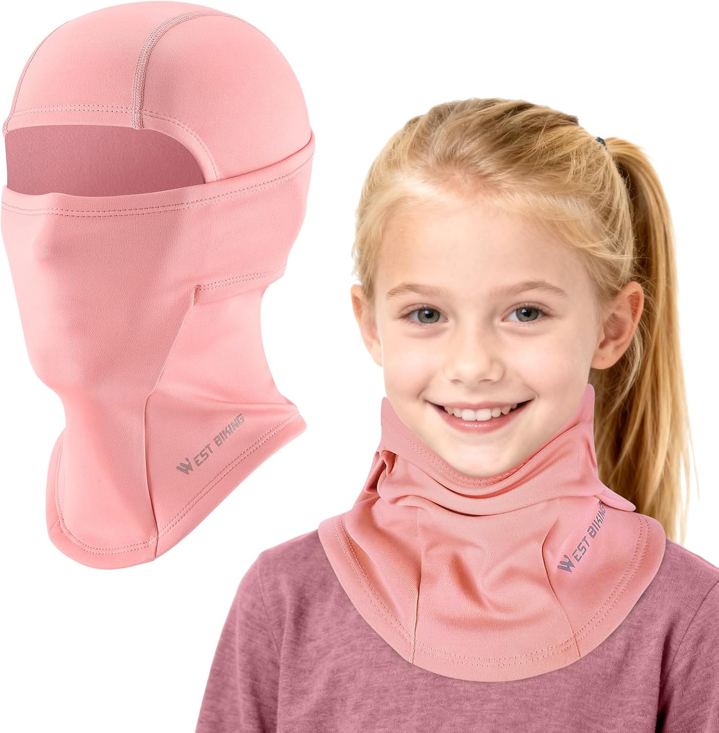 ICOCOPRO Kids Balaclava, Unisex Ski Mask Kids, Neck Warmer Gaiter Fleece Windproof Cycling Balaclava for Boys and Girls