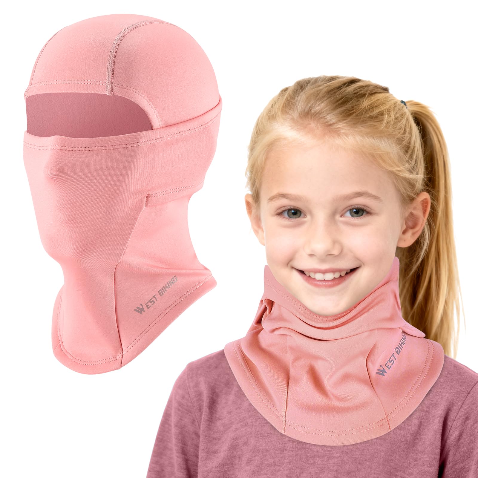 ICOCOPRO Pasamontañas de invierno para niños, pasamontañas cálido, a prueba de viento, máscara de esquí, máscara de tormenta para niños y niñas, talla única
