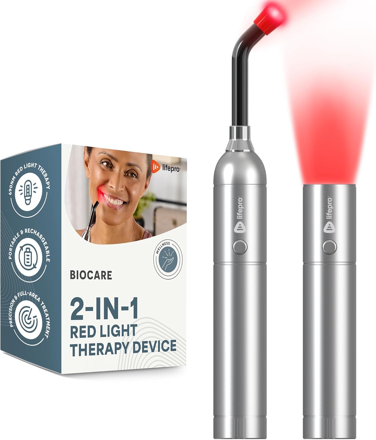 Lifepro Infrared & Red Light Therapy for Body Joints & Muscles Wellness Support, Portable Red Light Therapy Device, Near Infrared Light Therapy for Body & Face - Use 3 wavelengths