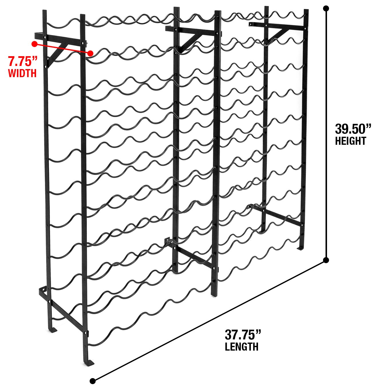 Sorbus Wine Rack Free Standing Floor Stand Racks Hold 100 Bottles of