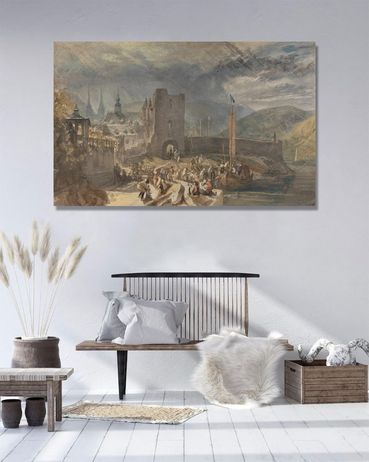 Styl Turnera Romantyczny Krajobraz Płótno Art. A42. Tylko płótno 30 x 48 cm