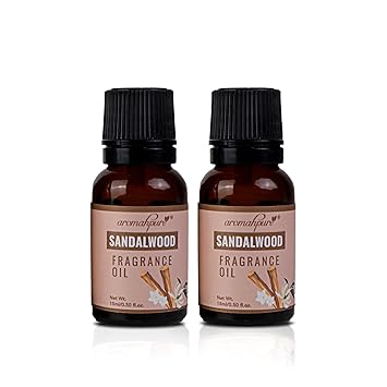 Aromahpure Fragrance Oil | 30 ml | Sandalwood Aroma Oil for Home Fragrance | Best for Aromatherapy | Helps in Concentration & Meditation | Used in Diffusers, Candles, Air Fresheners, Soaps. Pack of 2