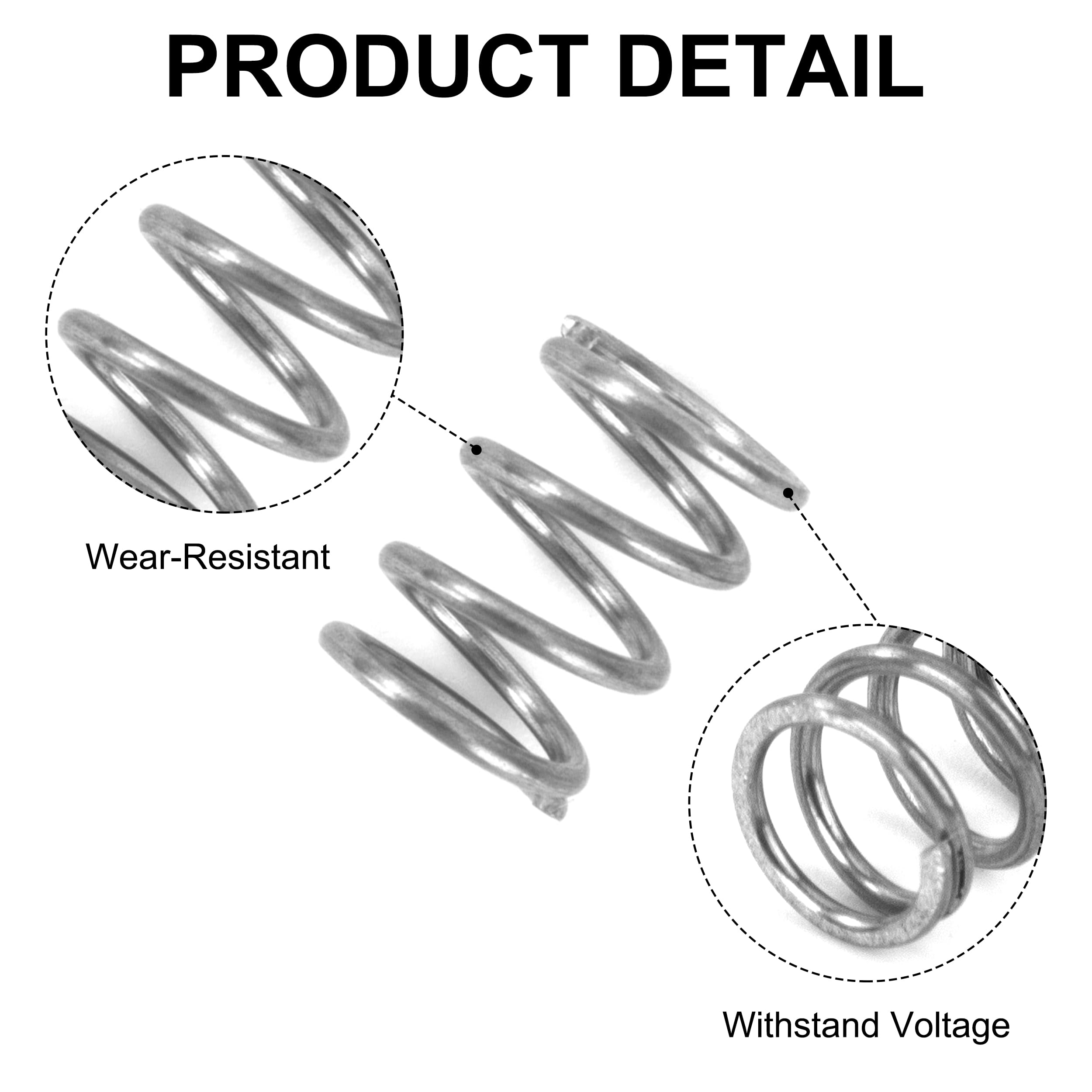 Comprar GUNGY Muelles De Compresion Acero Inoxidable Resorte Compresion 50mm Diametro Alambre 0 45mm Exterior 4mm Fuerza Del 0 9kg 20 Piezas 2869905817