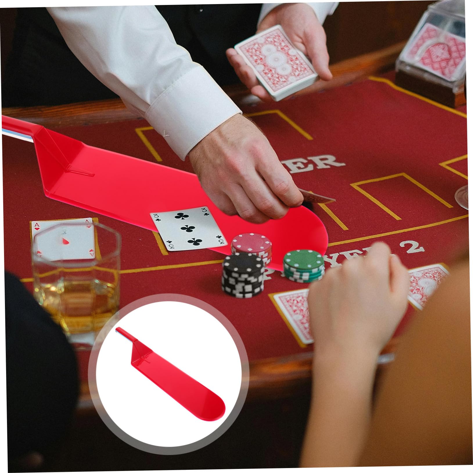VICASKY 4 Pezzi Pala Per Carte Da Gioco Pala Portatile Riutilizzabile Accessori Per Carte In Plastica Per Rivenditori Per Da Poker Per Uso Domestico Per