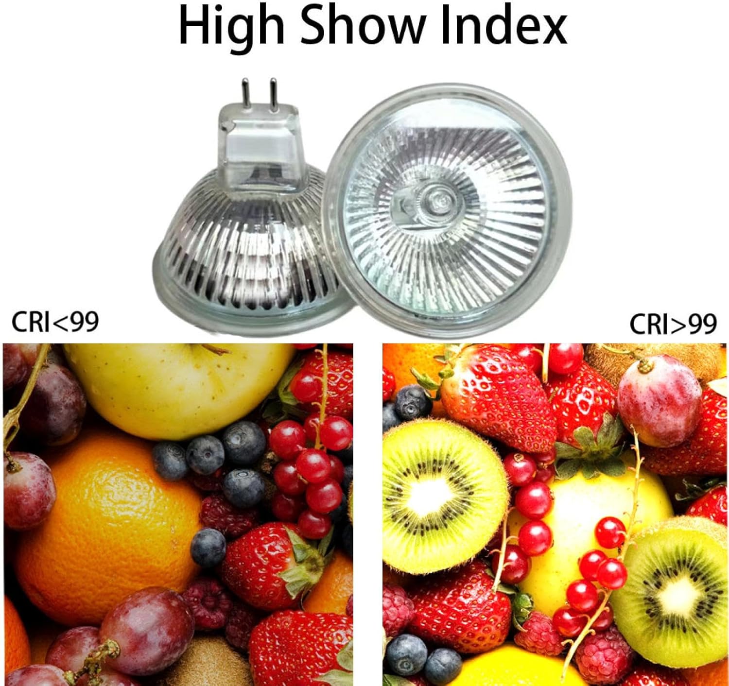 MR16 Halogen Bulb 50W 110V GU5.3 Halogen Spotlight Cup 20W GU5.3 Base Warm White Dimmable for Landscape Lights, Track Lights, Fiber Optics, Desk Lamps 4PCS 35W