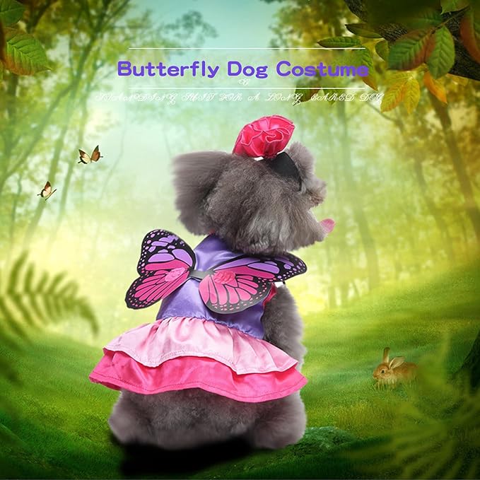 Disfraz de Mariposa para Perro - Alas de Mariposa Divertidas para Halloween miniatura 6