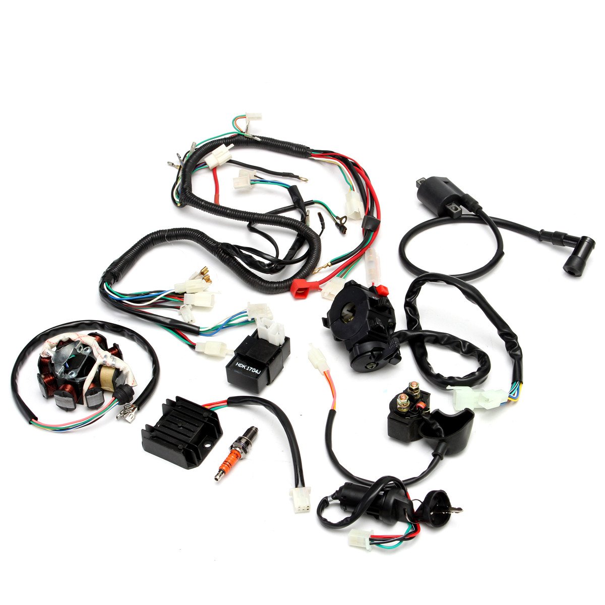 YONGYAO Komplette Elektrik Kabelbaum für chinesische Dirt Bike ATV Quad 150-250 300CC