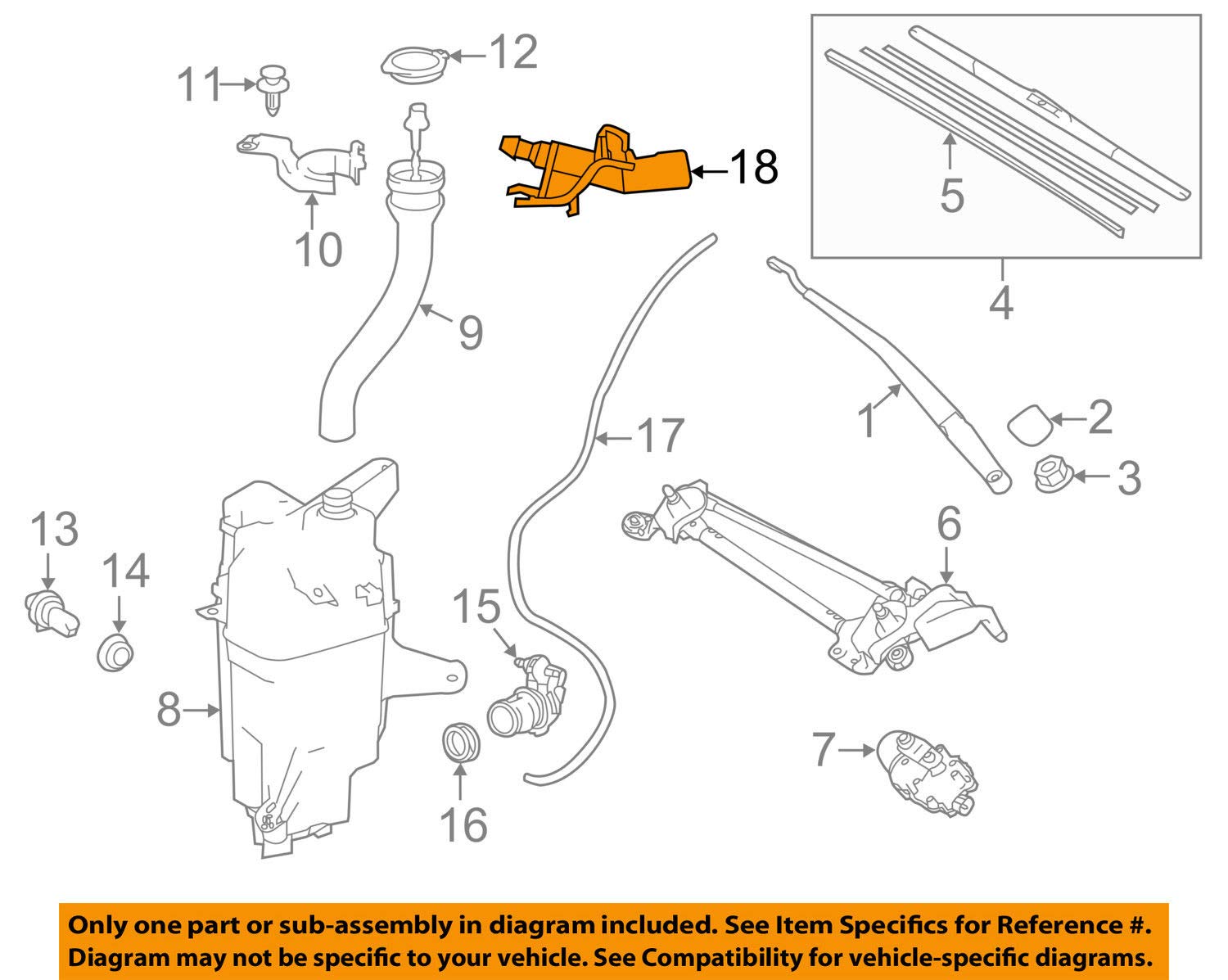 Amazon.com: Toyota Genuine 85381-12420 Windshield Washer
