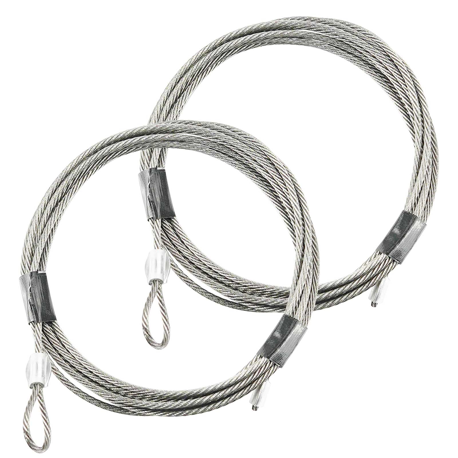 11.5FT Garage Door Cable for 10FT Garage Door, 1 Pair Torsion Spring Wire