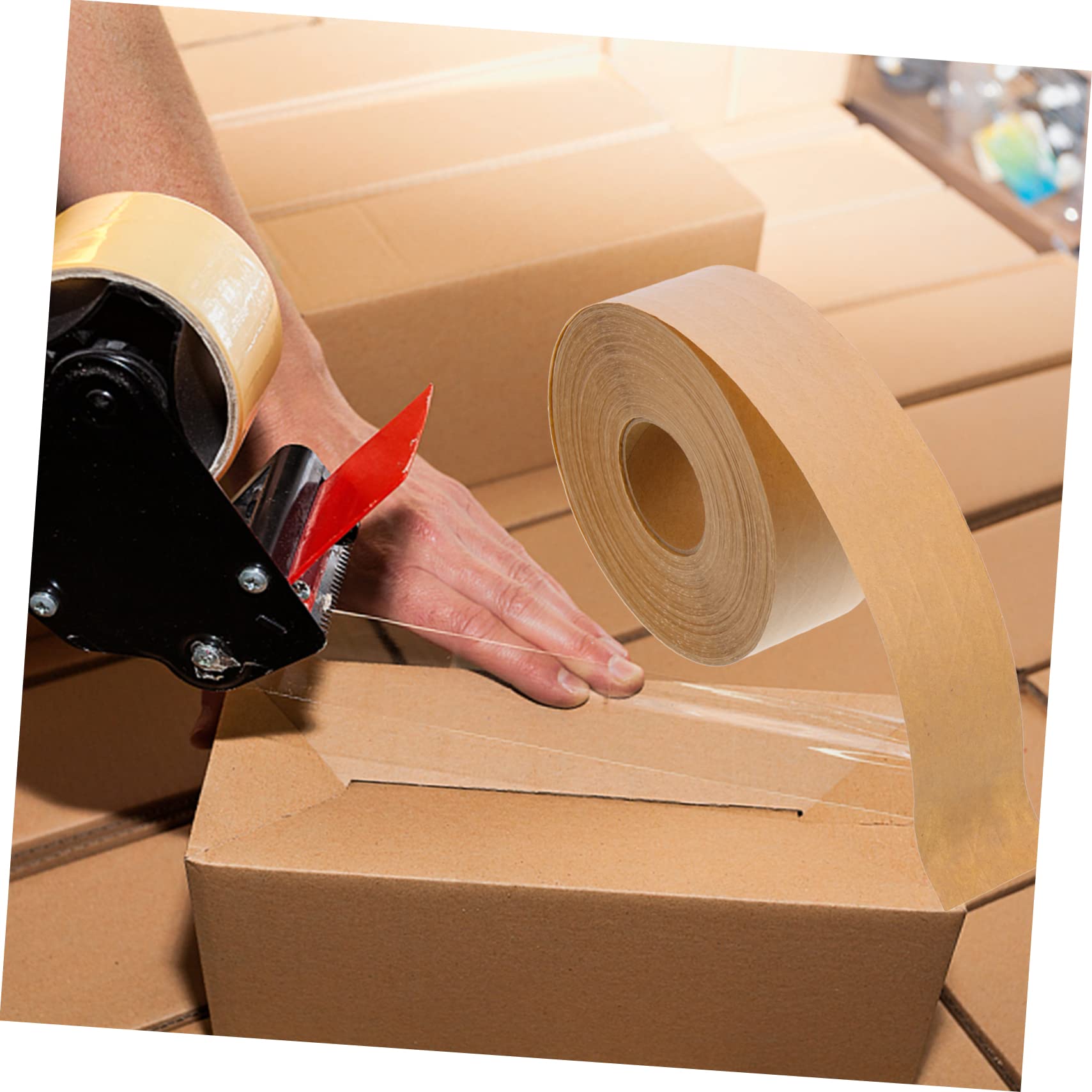 Artibetter 3 Nastro Adesivo Carta Kraft Nastro Sigillante Autoadesivo Scrivibile Resistente Imballaggi Scatole