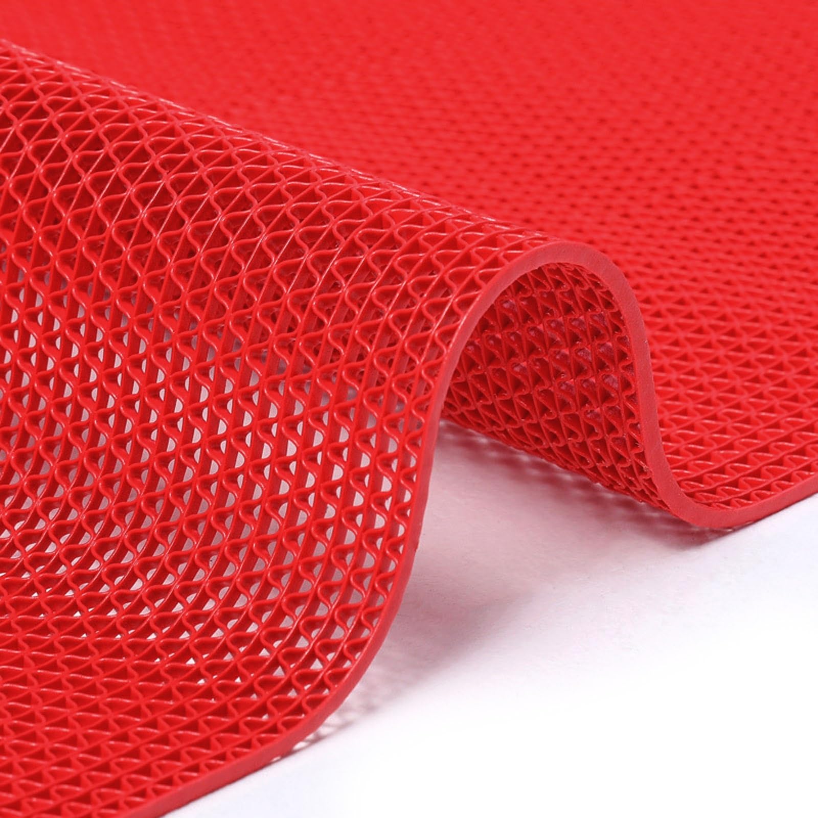 MBBTAG Outdoor Rubber Mats with Drainage, Pool Mats for Floor, Freely Cut, PVC Pool Non Slip Mat, Non-slip Drainage Floor Mat, Not Easy to Deform, Suitable for Swimming Pools/balconies/garages(Red,120