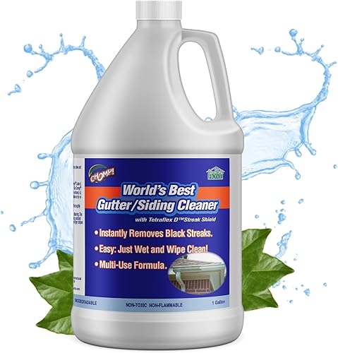 CHOMP! El mejor limpiador de canalones del mundo solución de limpieza de canaletas definitiva para todo tipo de canaletas de lluvia, revestimiento y