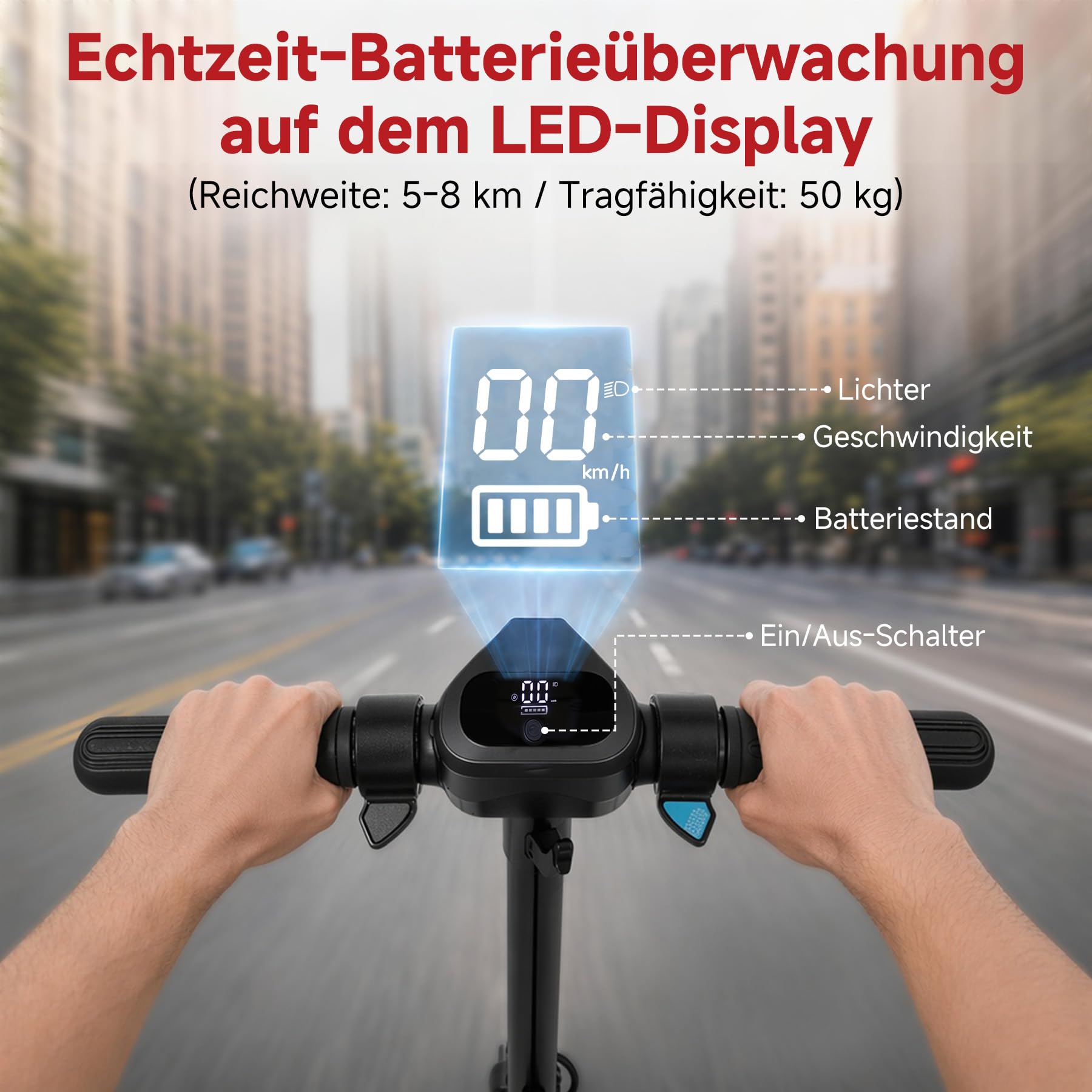 ORYXEARTH E-Scooter Kinder 6–16 Jahre, E Scooter Kinder mit 150W Motor, 16 km/h, Scooter mit straßenzulassung, faltbar, Doppelbremse, IPX4 wassergeschützt, Faltbarer Kinder Elektroroller