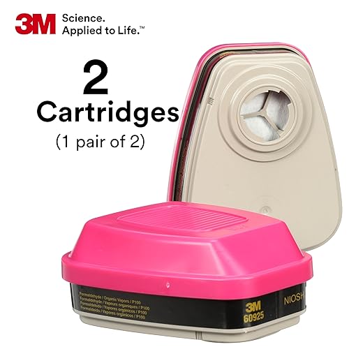 Miniatura 3 de 3M, cartucho de vapor orgánico/filtro 60925, protección respiratoria P100 (paquete de 2 unidades)