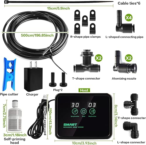 Miniatura 6 de Nebulizador automático de reptiles para terrario, humidificadores de terrarios temporizados para camaleón, lagarto, serpiente, tortuga/rana