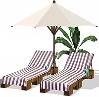 Vista 14 de Fumete Paquete de 2 Fundas para Sillas de Descanso 30 x 85 Pulgadas Toallas para Tumbonas de Piscina de Microfibra Toalla de Silla de Playa Portátil
