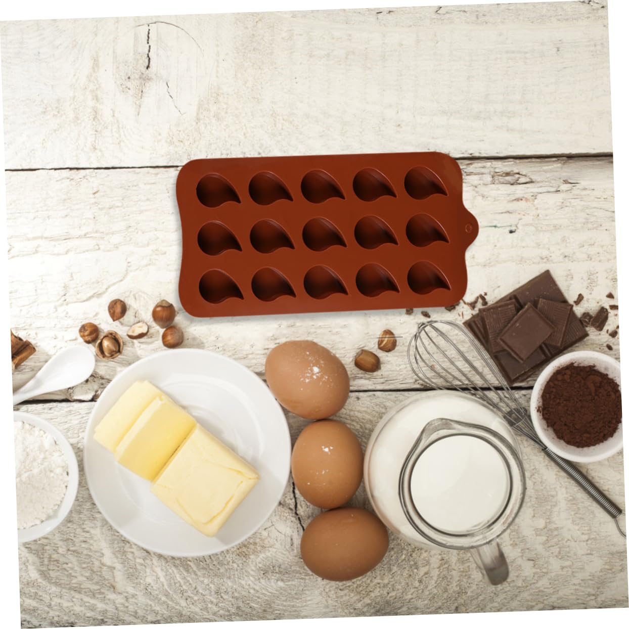 MAGICLULU 6 Moldes De Chocolate Mini Molde Para Tartas Galletas De Mantequilla Moldes De Corazón Para Galletas De Chocolate Formas De Mousse Molde Para Galletas Molde Para Barra A