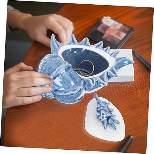 Miniatura 2 de Cabilock Caja de almacenamiento de caracola, caja de baratija, recipiente de comida costera, cuencos para servir fiestas costeras, tarros náuticos,