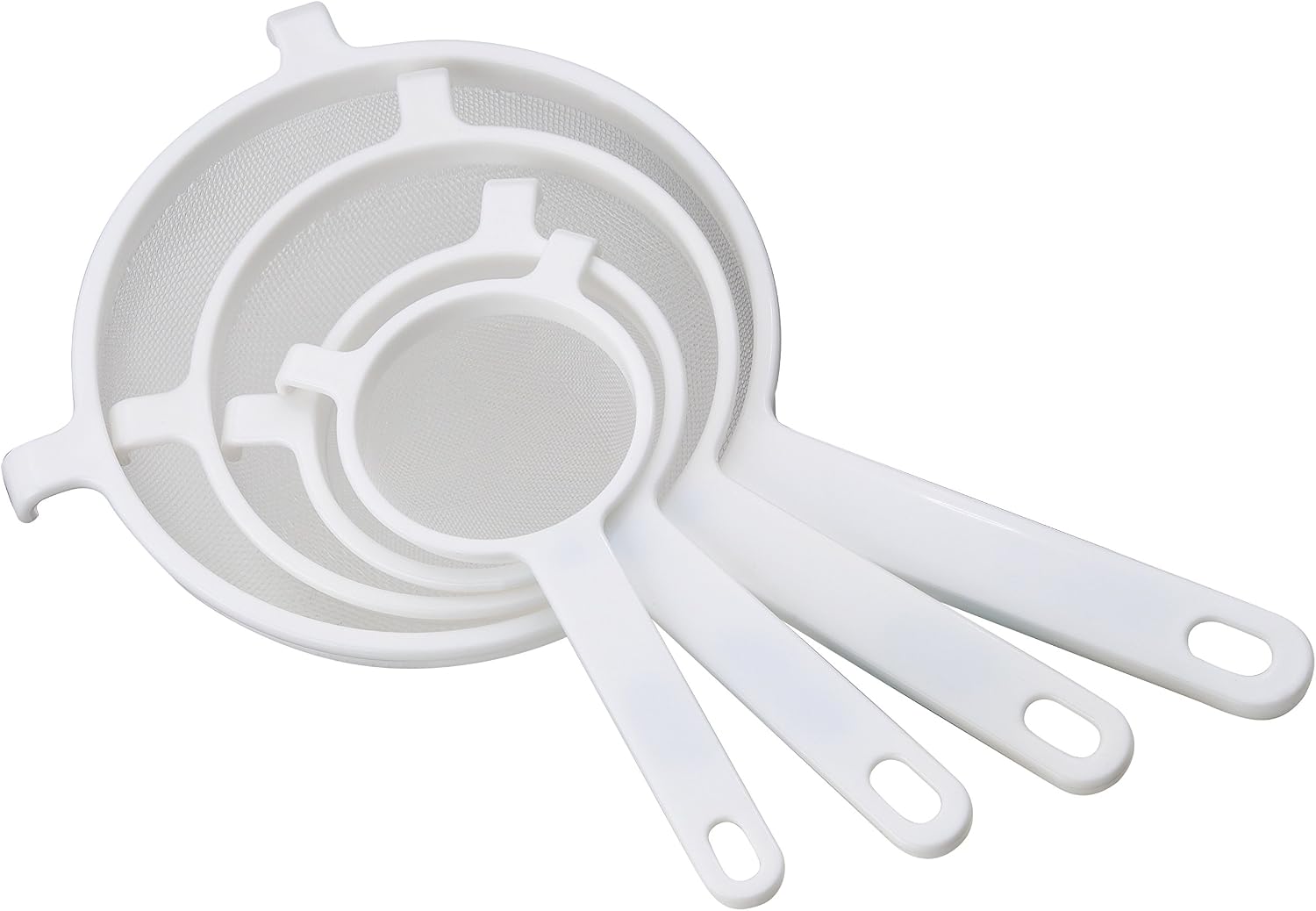 Harold Import Company Double-Ear Fine Strainer Set, Nylon Mesh, Set of 4