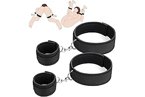 Bondage Restraints Wrist & Thigh Cuffs Kit: Enhance Intimacy for Couples