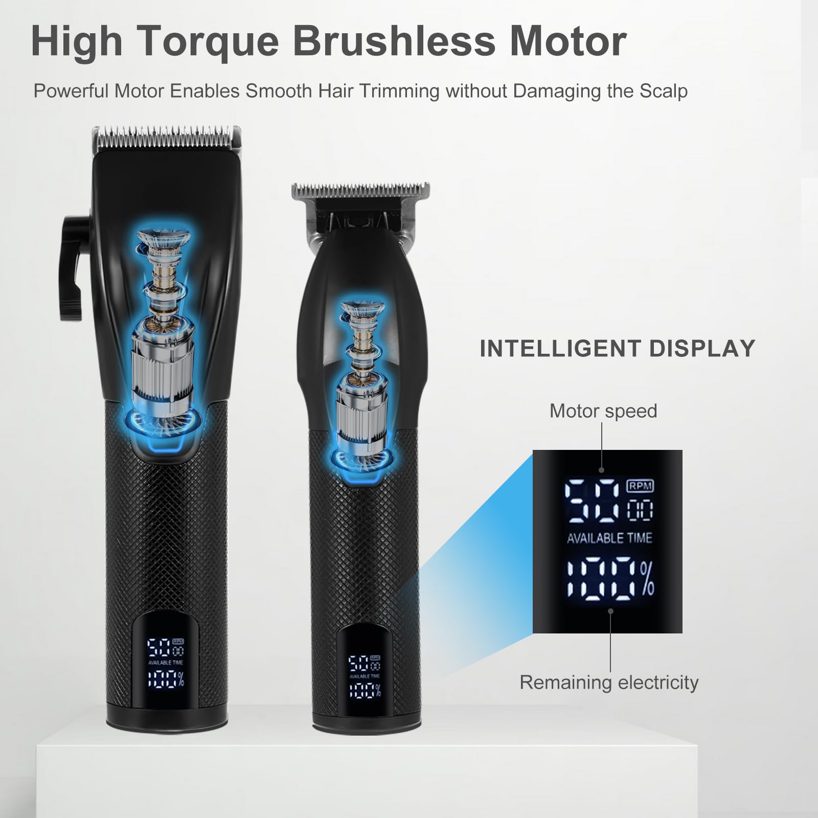 Cortapelos Hombre Profesional, con LED Pantalla, De Barba Afeitadora Para Hombres Niños Familia Cortadora, USB Hair Clipper Set