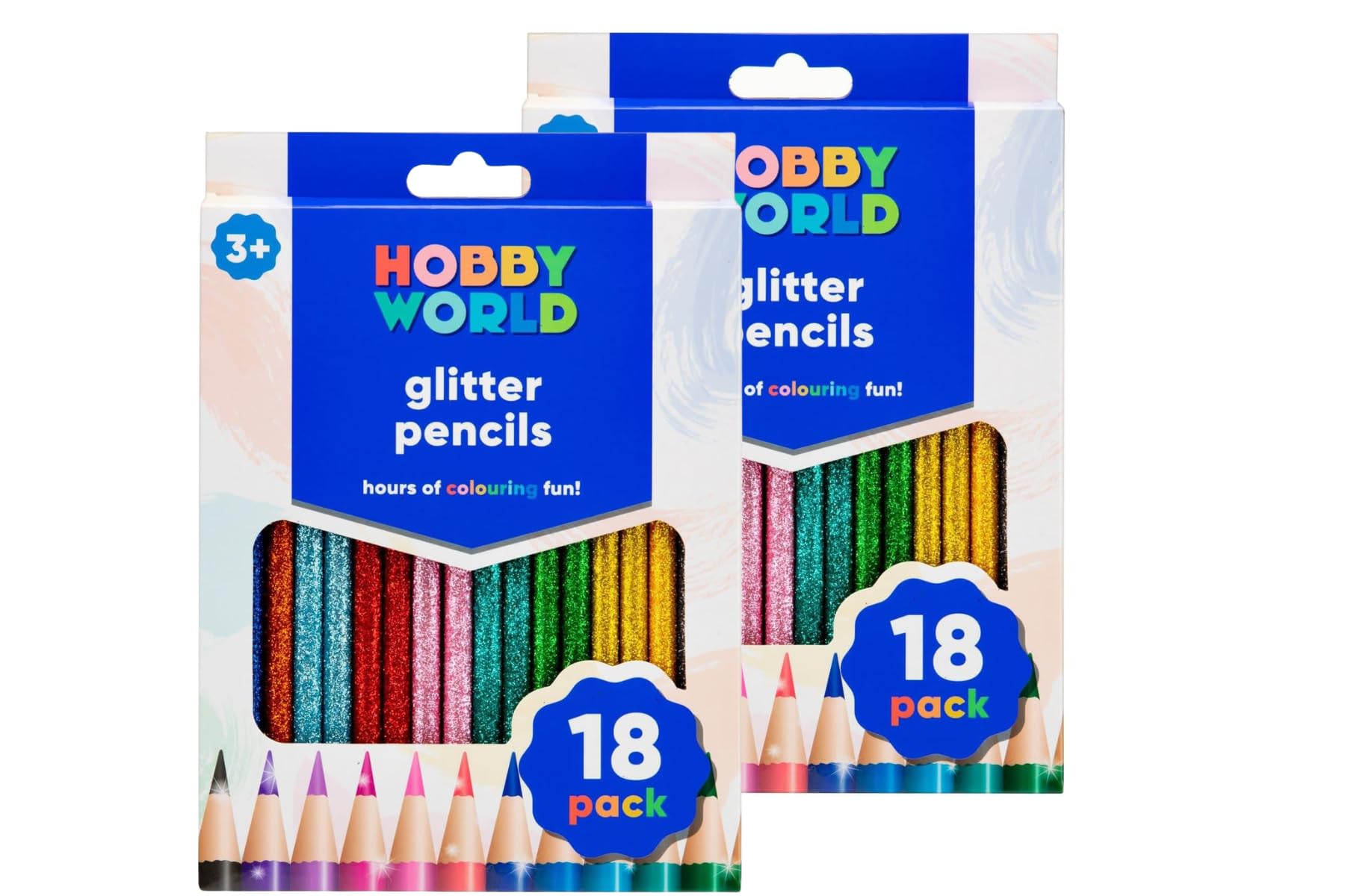 Sparkle and Shine with Glitter Pencils 18-Pack x Pack Of 2 - Vibrant Colors for Creative Fun - Artistic Creations - School Art Supplies - Perfect for Arts And Crafts Activities - Comfortable Grip