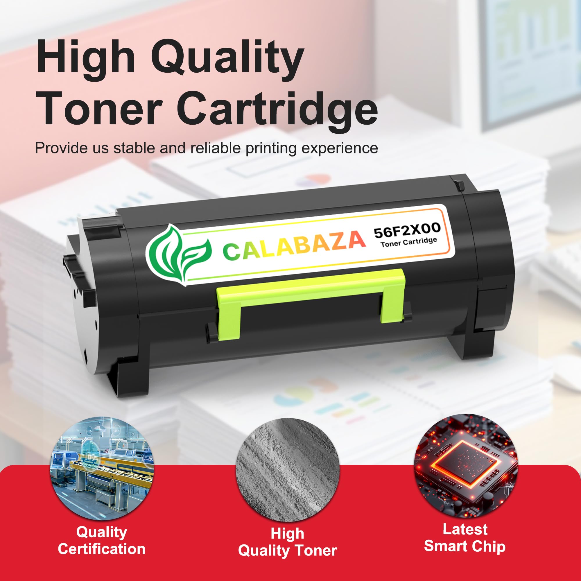 56F2X00 56F2X0E Cartuccia toner rigenerata per Lexmark 56F2H00 56F2H0E 56F2000 56F200E per MS421 MS521 MS621 MS622 MX421 MX521 MX522 Nero Laser 6222 . Stampante