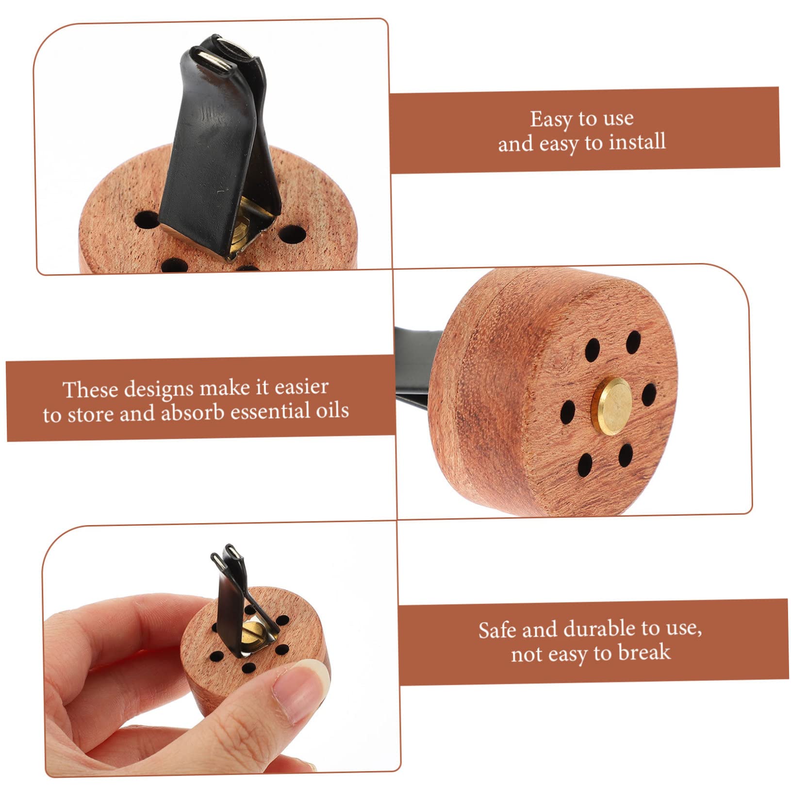 GLEAVI 4 Stück Auto Diffusor Öldiffusor-Entlüftungsclip Duftdiffusor fürs Auto Autoclip ätherische öle Duft Diffusor Diffusor Holz tragen Aromatherapie-Maschine Parfüm hölzern