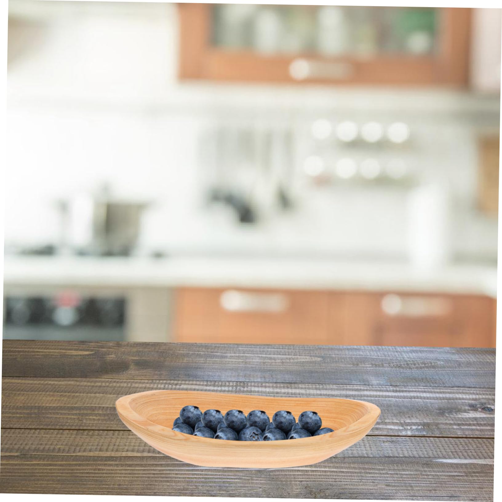 Plato De Madera para Frutas y Postres Diseño Japonés Contenedor Multifuncional para Decoración De Cocina y Reuniones Grande