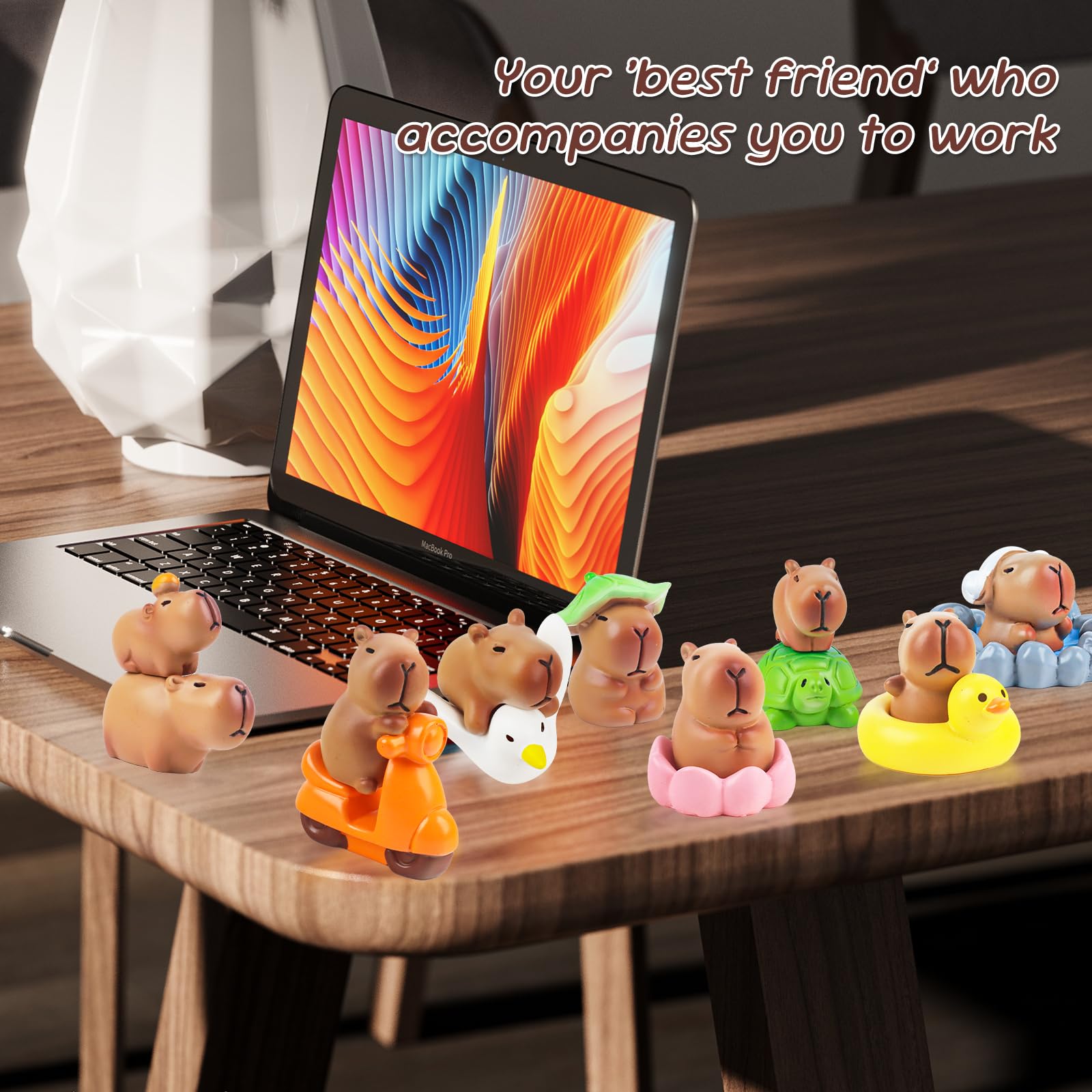 Omnikryp 10 Pezzi Mini Capybara Figure, Mini Capybara in Resina, 10