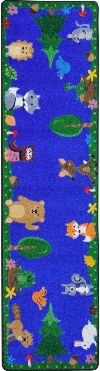 Joy Carpets Animals Among US 2'1" x 7'8" Area Rug in Color Multi