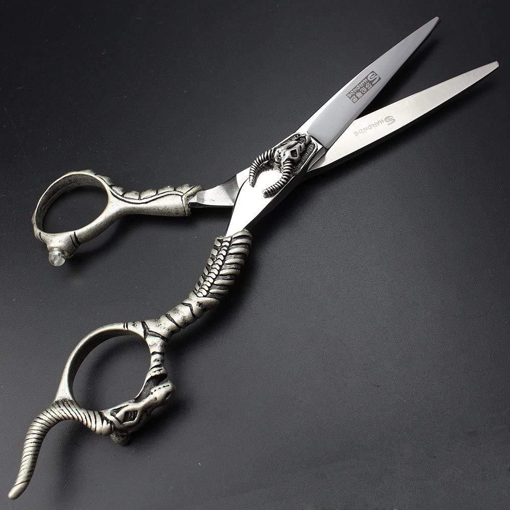 Ciseaux de barbier professionnels de 14 cm acier inoxydable rasoir barbe homme
