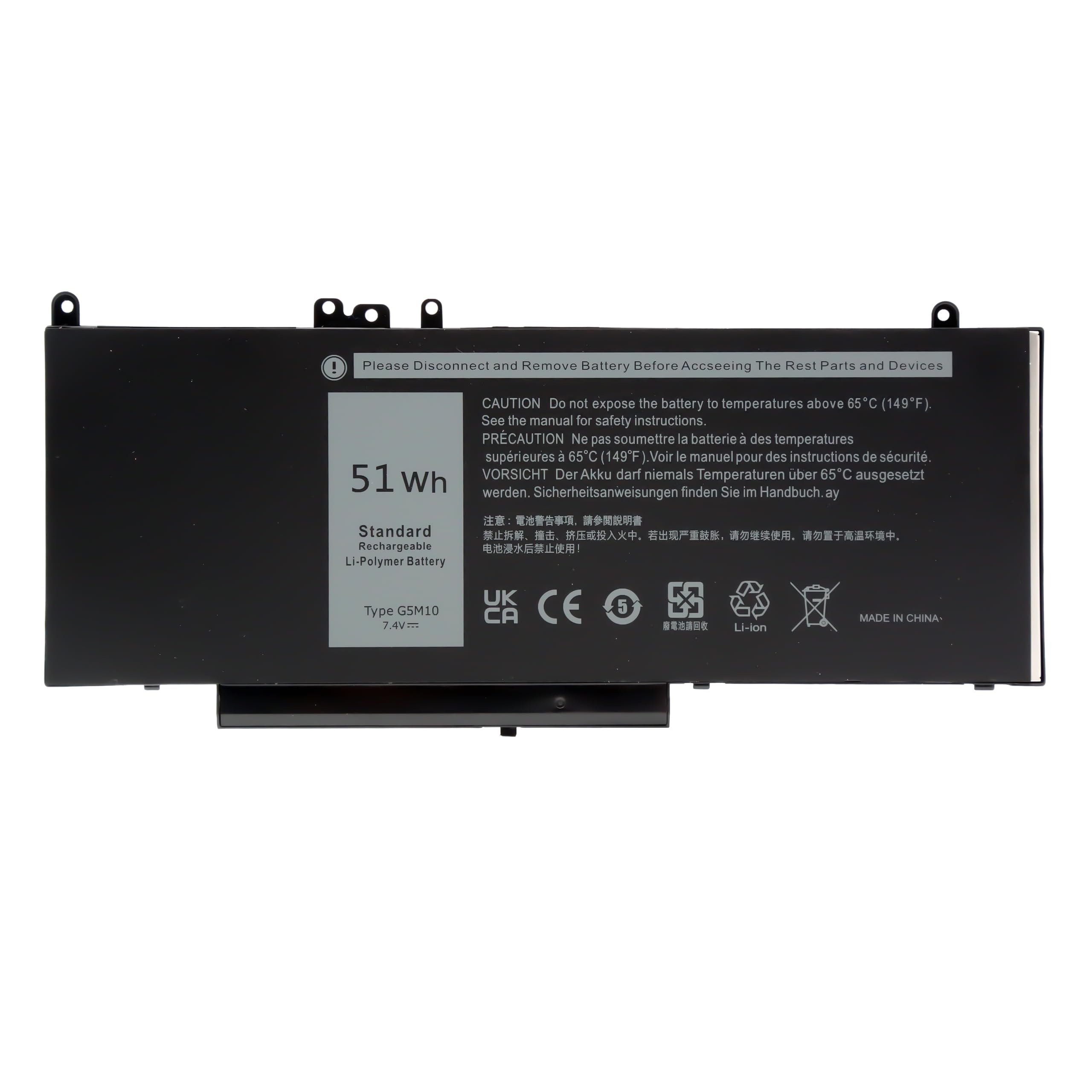 BLESYS G5M10 Batteria per Dell Latitude E5450 / E5550 Series Batteria sostitutiva [7.4V 51Wh]
