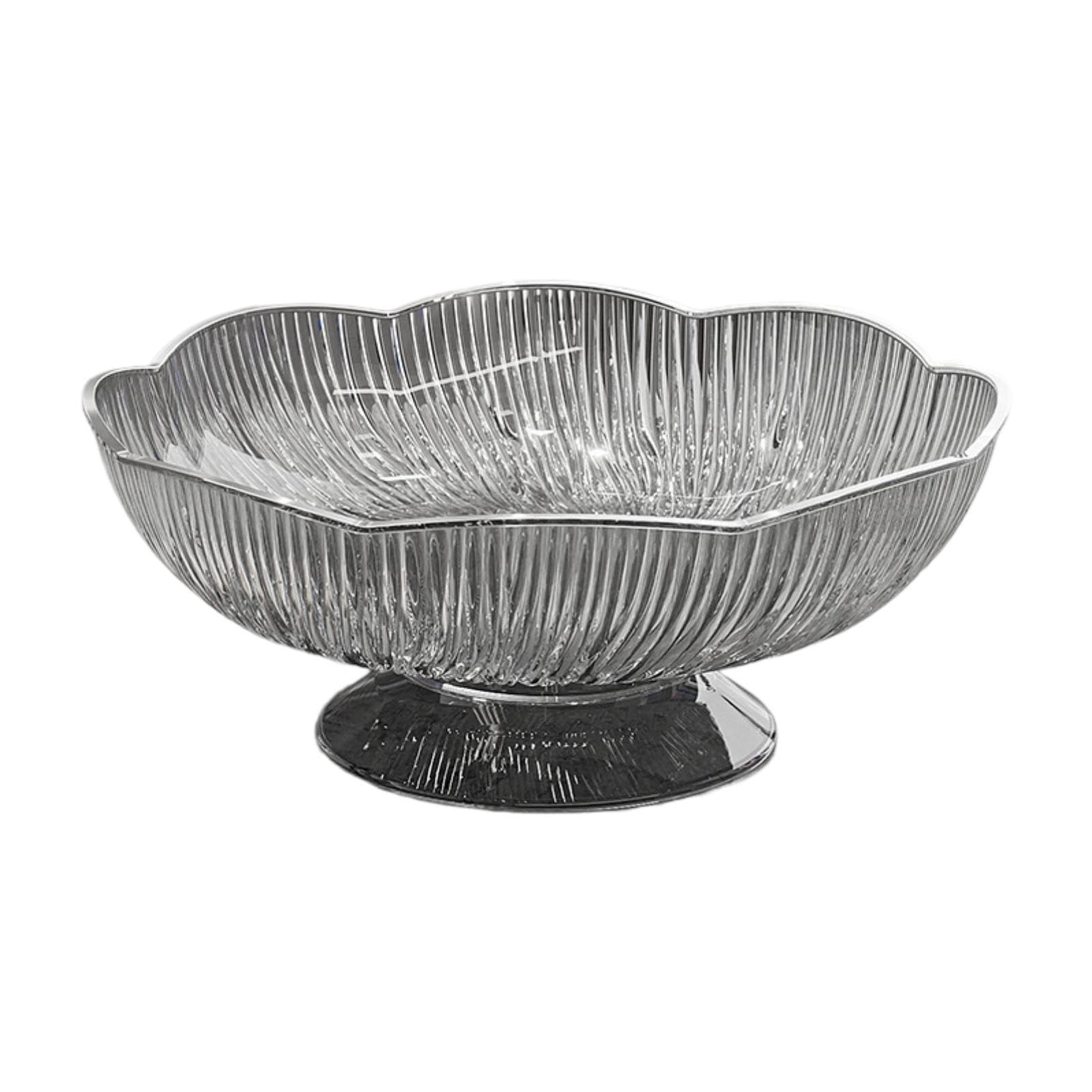 Llazsybz Fruit Bowl with Base, Decorative Bowl for Kitchen Countertop, for Dining Table, Snacks and Vegetables, Black