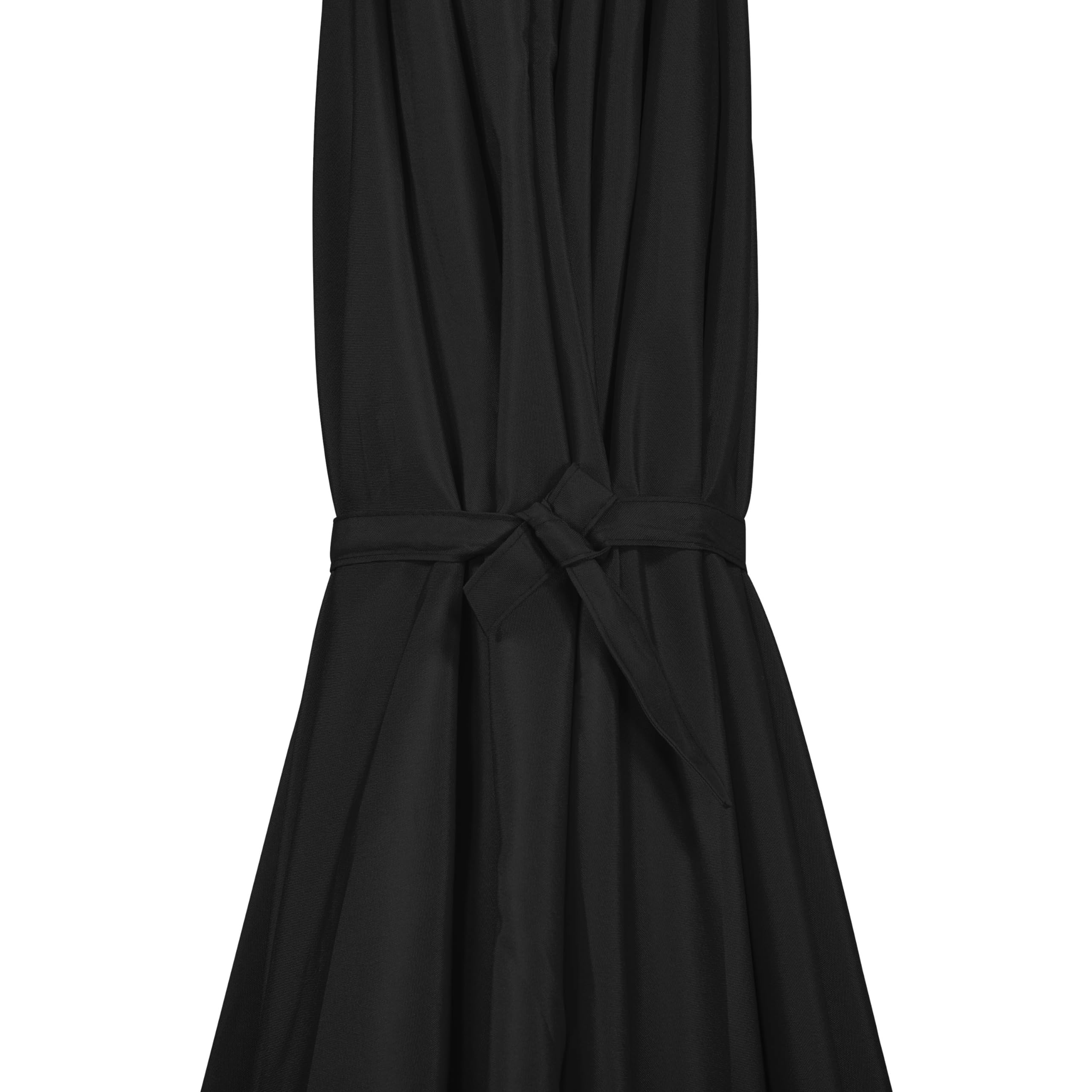 Yaheetech Sonnenschirm Ø 270cm Rund mit Kurbel Knickbar UV Schutz, Schwarz