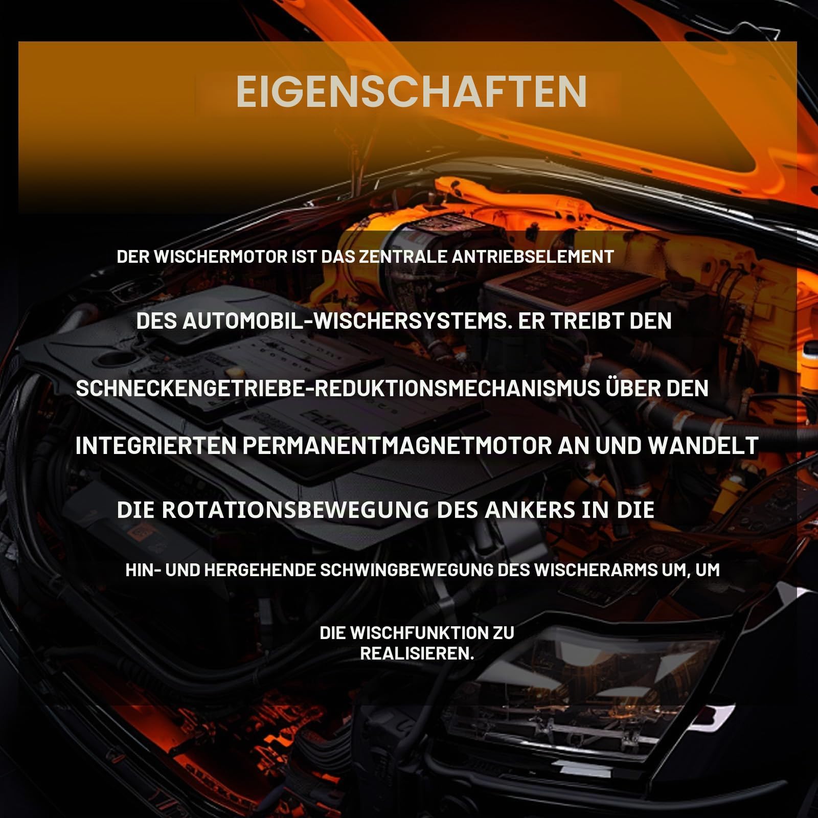 Wischermotor, Scheibenwischer, Heckscheibenwischermotor, passend für A3 A4 B5 B6 B7 B8 Avant Limousine A6 C6 Q5 Q7, Teilenummer 8E9955711A 8E9955711B 8E9955711C