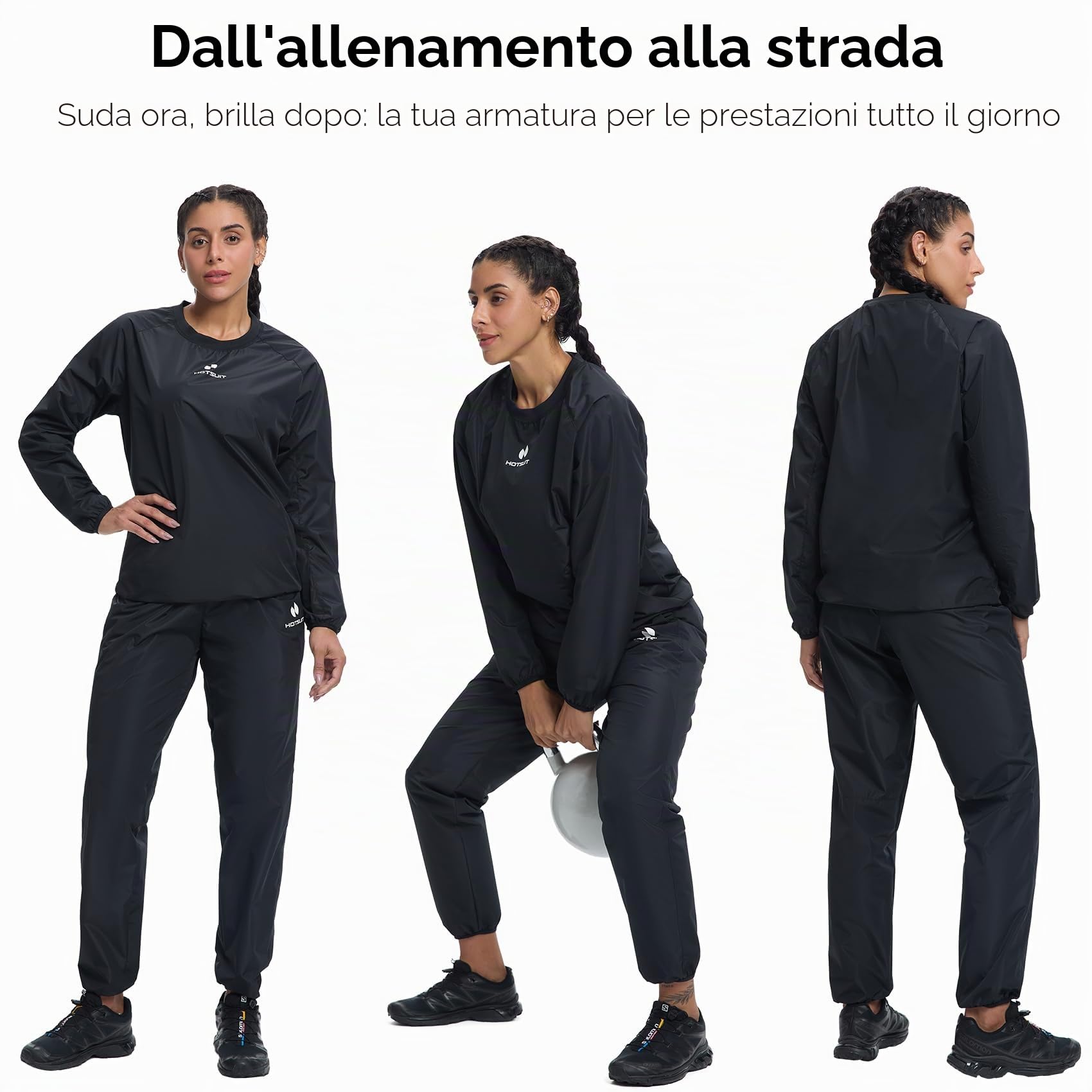 HOTSUIT Sauna Suit Donna Perdita di Peso Giacca da Ginnastica Allenamento in Palestra