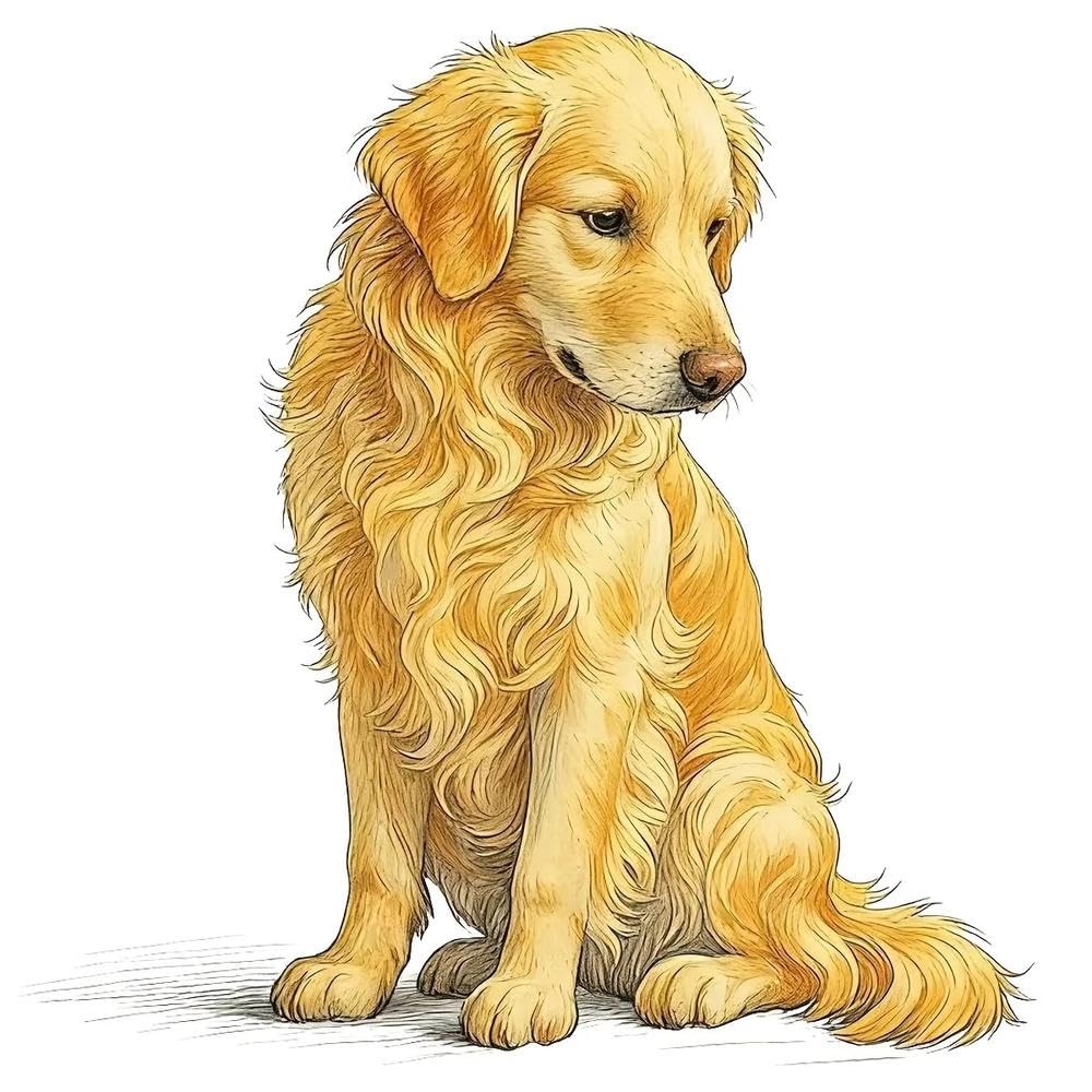 Golden Retriever Waterproof Vinyl Sticker Dog Decal for Car Laptop Water Bottle More