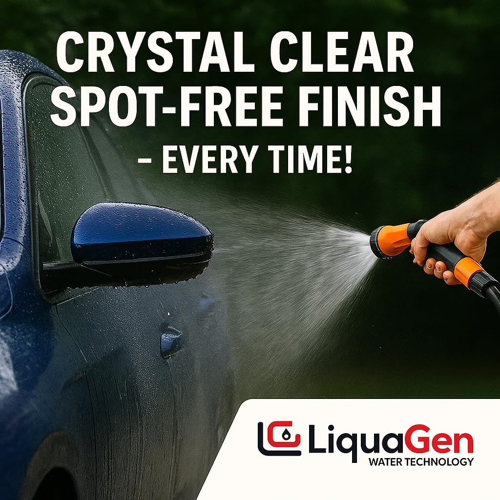 LiquaGen Spot-Free Window Cleaning RO System | Professional Portable Reverse Osmosis Filter for Glass, Solar Panels, Car Washing, Pressure Washing & Streak-Free Water Rinsing