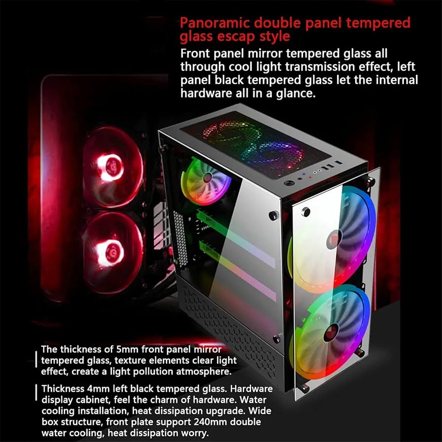 PCケース2面ガラス ATX 楽天市場】【JX002】ゲーミング PCケース ミドルタワーケース