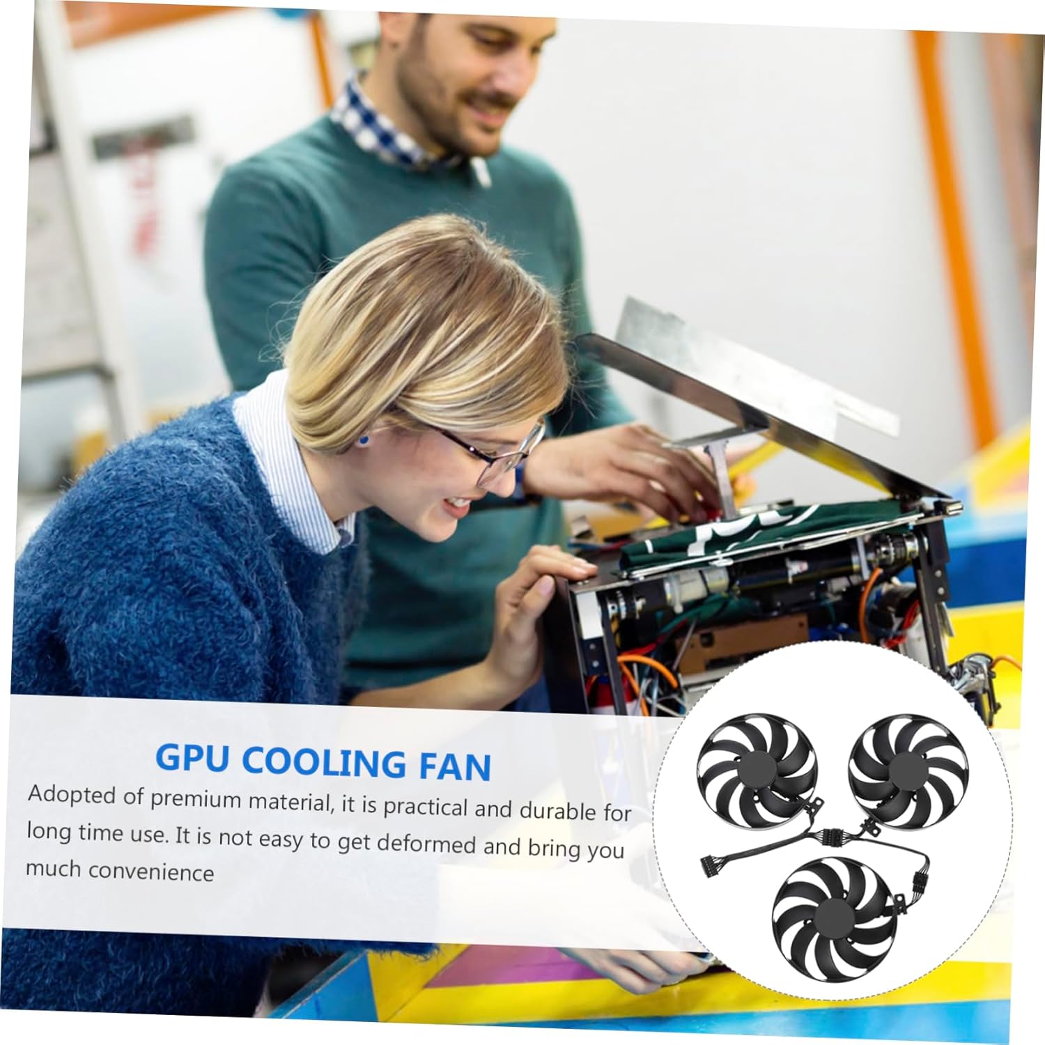jojofuny 1set Cfud Gpu Cooling Fan for Computer Graphics Cards Efficient Heat Dissipation Compatible Ti and Quiet