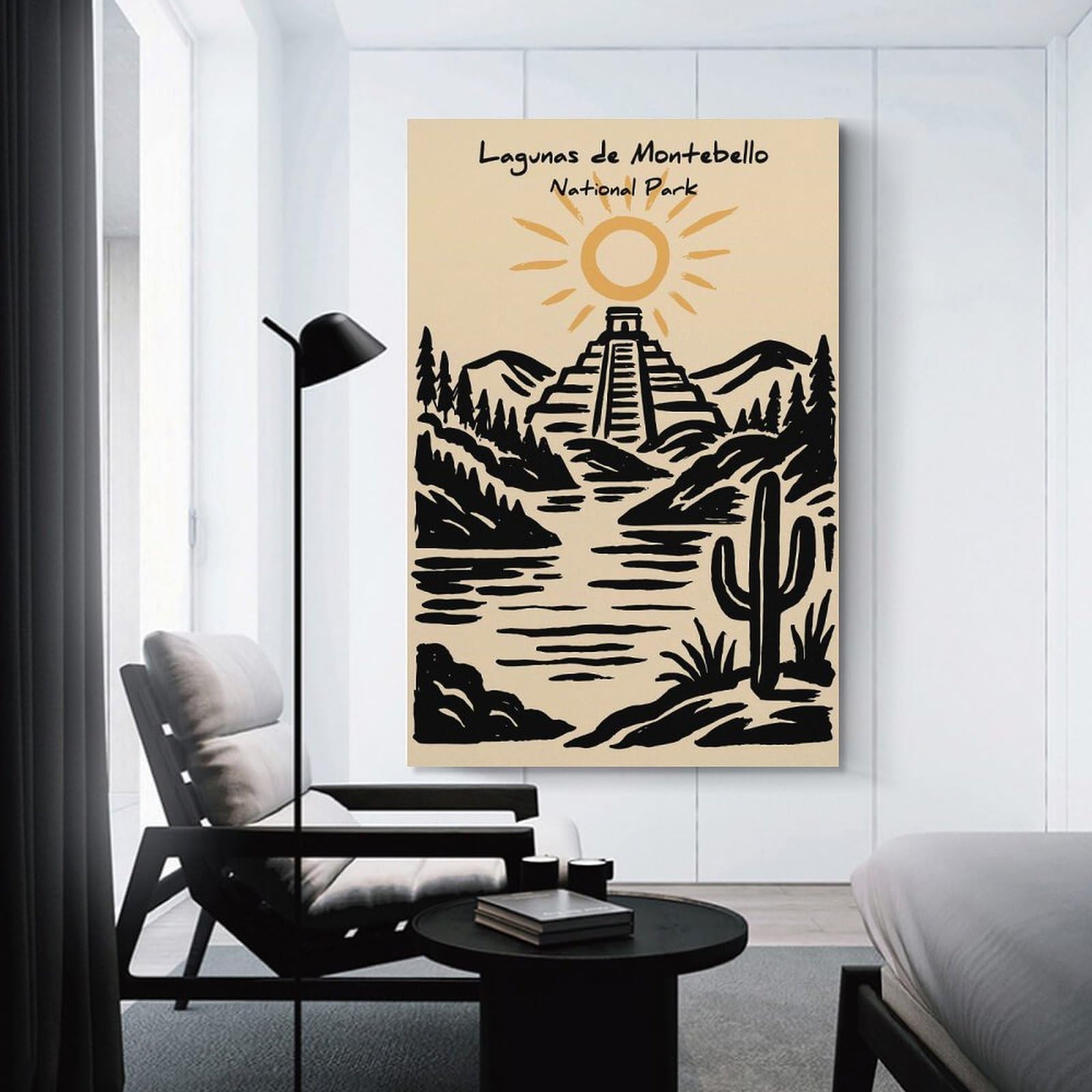 Junmoney Decorative Wall Artwork Lagunas De Montebello National Park Art, 20x30inch(50x75cm), for Living Room, Lounge Or Sitting Room, Modern Wall Decor for Cosy Interiors