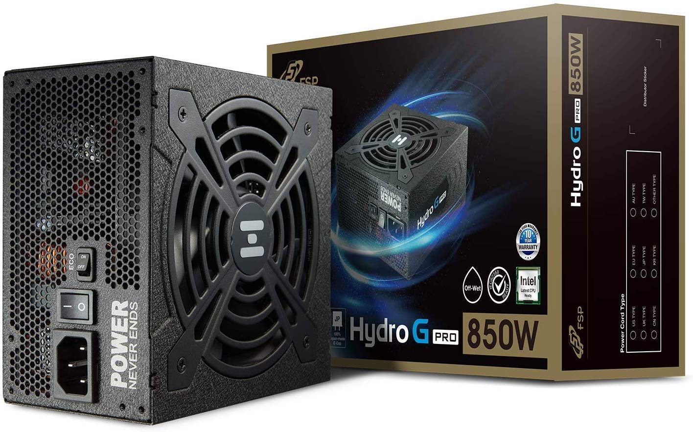 FORTRON FSP Netzteil Hydro G 850 PRO 80+G 850W Modular ATX/schwarz, FSP HYDRO G PRO 850