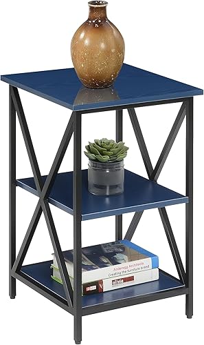 Miniatura 26 de Convenience Concepts Tucson - Mesa auxiliar con estantes, mármol sintético gris/negro Mármol de imitación