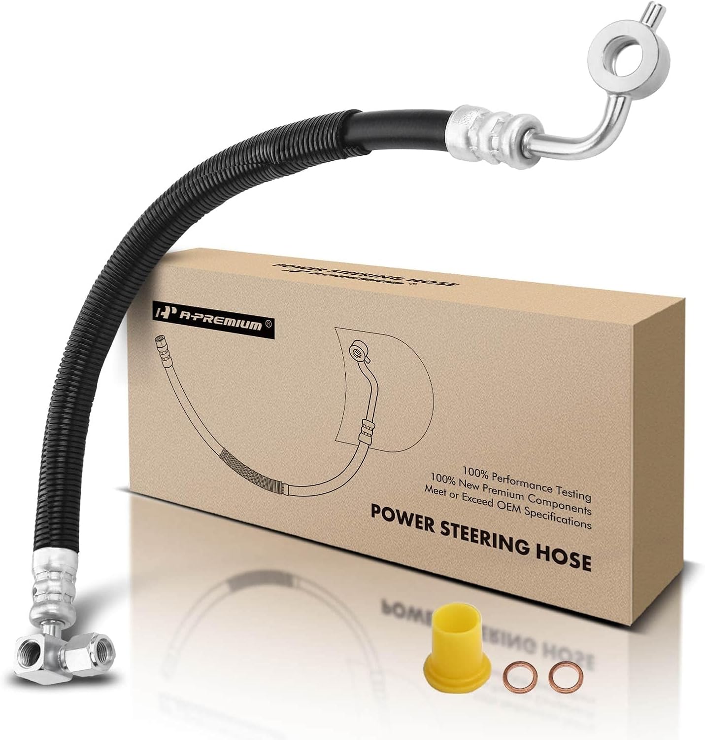 A-Premium Power Steering Pressure Hose Line Assembly Compatible with Nissan Sentra 2003 2004 2005 2006, 1.8L, From Pump