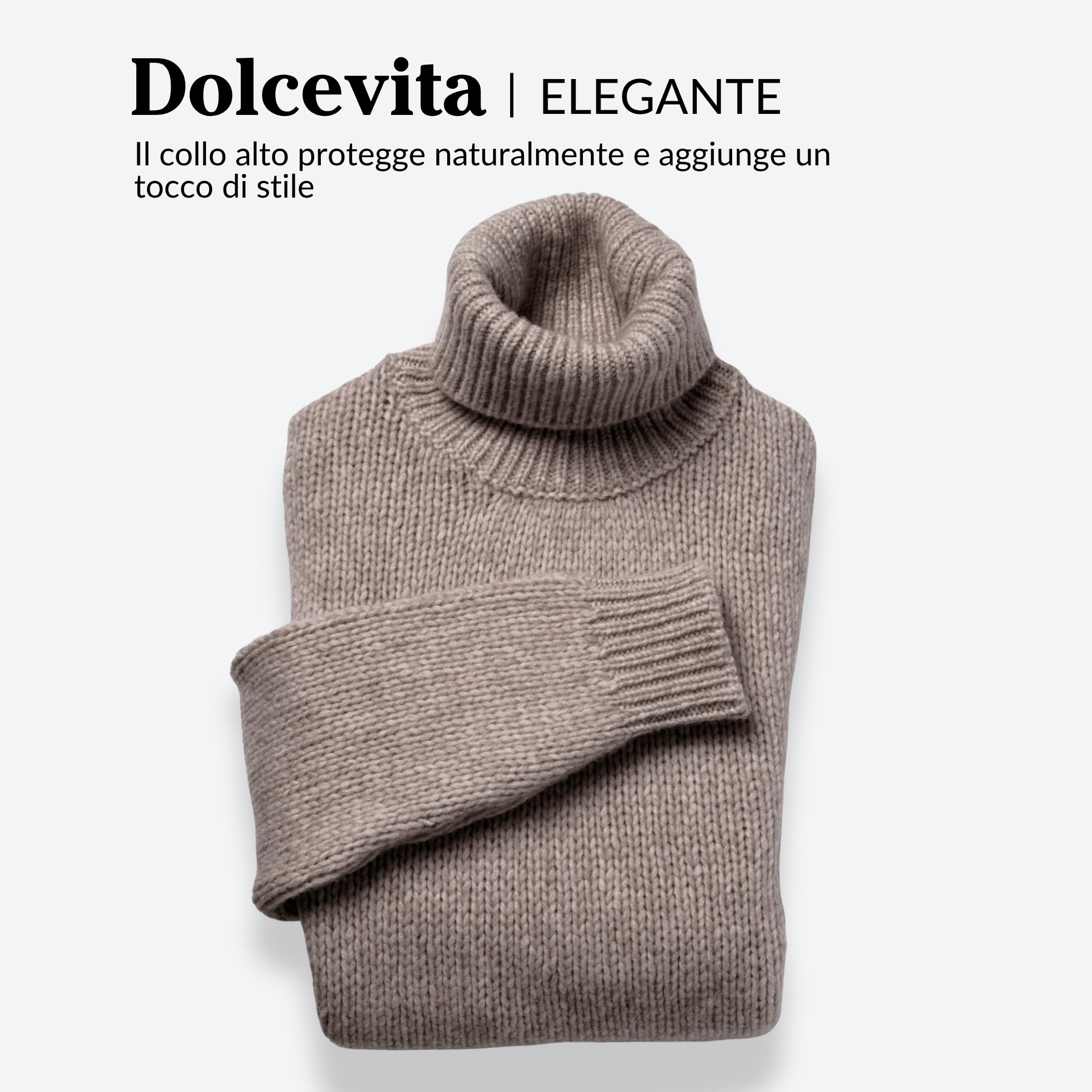 Maglione Donna Invernale Collo Alto in Lana Merino | Dolcevita Morbido, Caldo e Leggero – Maglia Grossa Ideale per l’Inverno Freddo e la Montagna, Confezione Regalo Inclusa