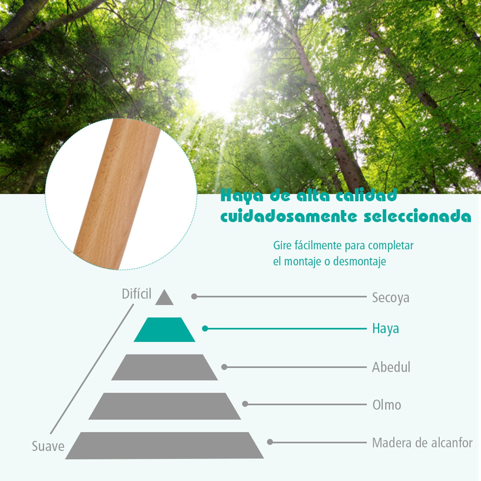COSTWAY Trona para Bebé con Altura Ajustable, Silla Alta para Comer con Cinturón de Seguridad y Bandeja Extraíble, Trona Portátil Evolutiva Bebé (sin Tablero de Bloques, Caqui)