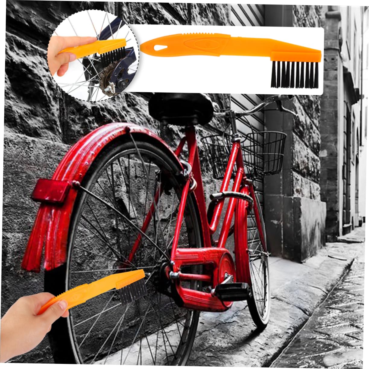 HEMOTON 8pezzi Kit Di Pulizia Per Catena Di Bicicletta Spazzole e Rondelle Strumenti Di Pulizia e Manutenzione Per Bici Specifici Per Catene e Parti Della Bicicletta